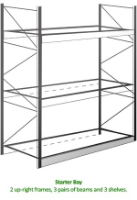 warehouse shelving drawing - starter bay