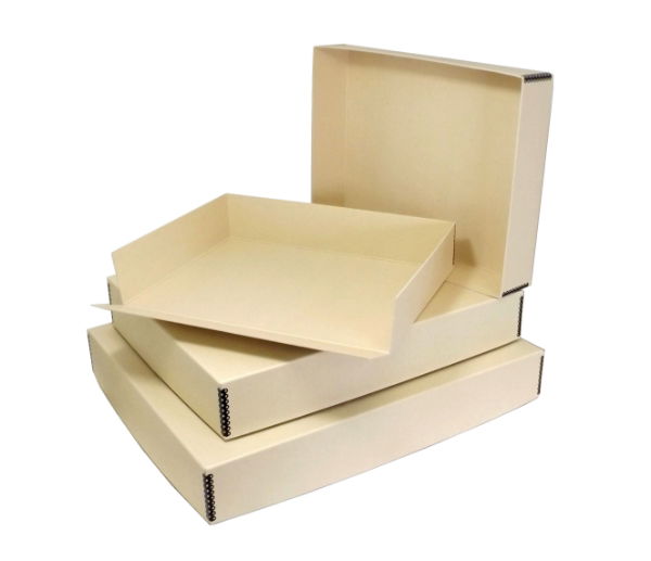 Drop front archival print storage boxes