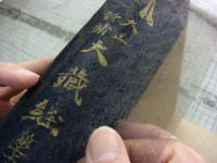 Tengu used in leather book conservation