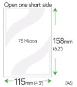 158mm x 115mm Clear Pockets 75 Micron