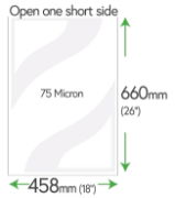 660mm x 458mm Clear Pockets 75 Micron