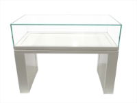 Display case with high security glass top