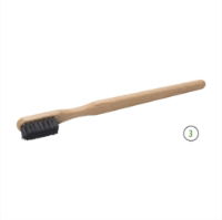 Black hog hair toothbrush cleaning brush