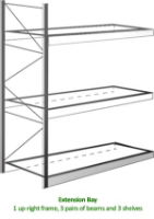 warehouse shelving drawing - extension bay