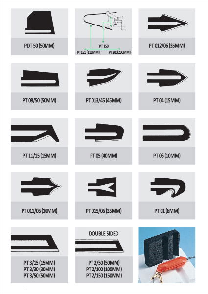 Hot knife blades for thermocutter foam cutter