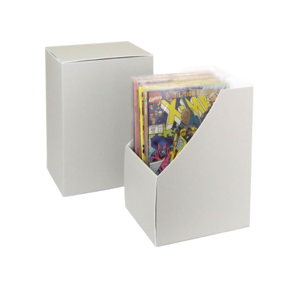 Comic book short box shelf file with slipcase