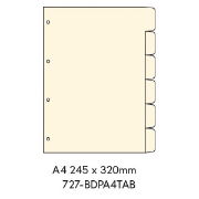 Binder Divider Page - A4 245 x 320mm - Index tabs
