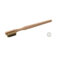 Brass toothbrush cleaning brush