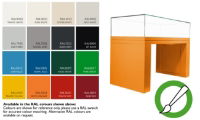 Available RAL colours for display case