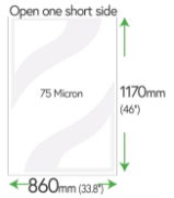 1170mm x 860mm Clear Pockets 75 Micron