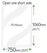 1060mm x 750mm Clear Pockets 100 Micron (Movie Poster Size)