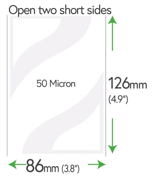 126mm x 86mm (C7) Clear Sleeves 50 Micron