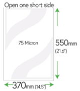 550mm x 370mm Clear Pockets (Newspaper) 75 Micron