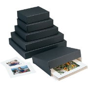 Drop Front Print Storage Boxes Matt Black