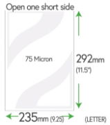 292mm x 235mm Clear Pockets 75 Micron