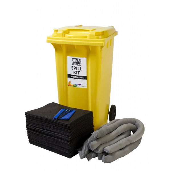 240 LITRE 'BLACK & WHITE' MAINTENANCE SPILL RESPONSE KIT