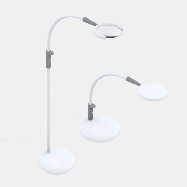 Combination floor and desk lamp