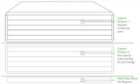 Horizontal plan file cabinet required components