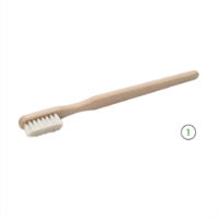 White goat hair toothbrush